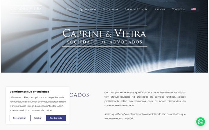 Képernyőkép: caprinivieira.adv.br