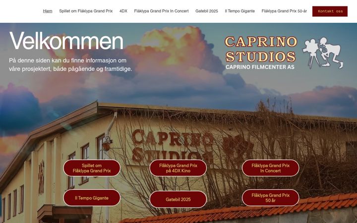 Screenshot of caprino.no