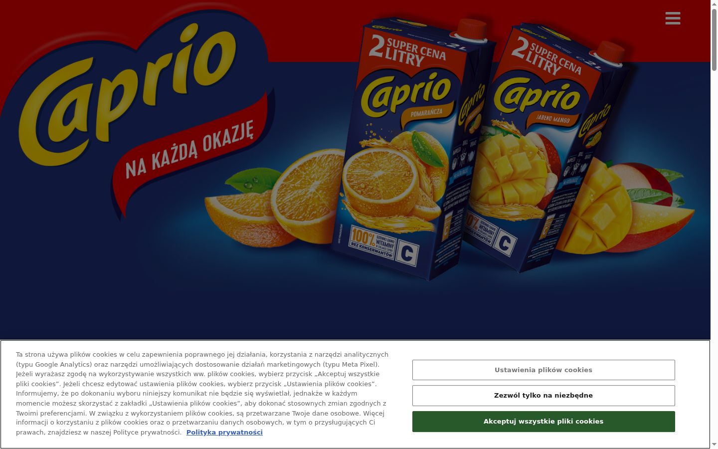 Screenshot του banner συγκατάθεσης που εμφανίστηκε πριν από οποιαδήποτε αλληλεπίδραση