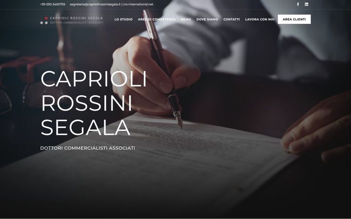 Screenshot of capriolirossinisegala.it