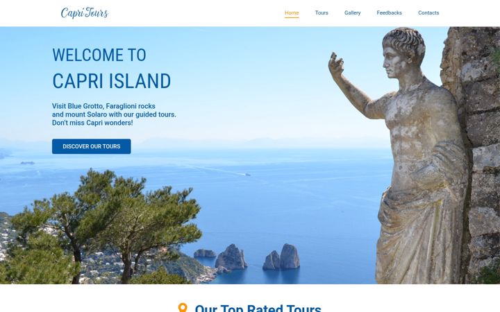 Screenshot of capritours.com