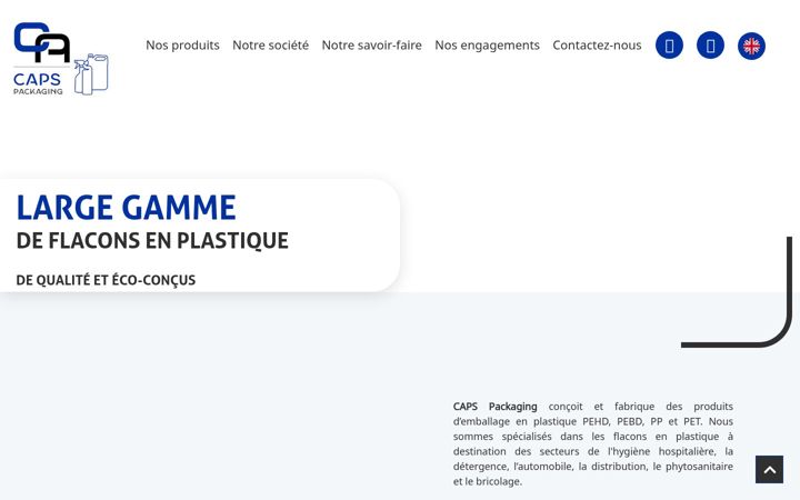 Screenshot of caps-packaging.com