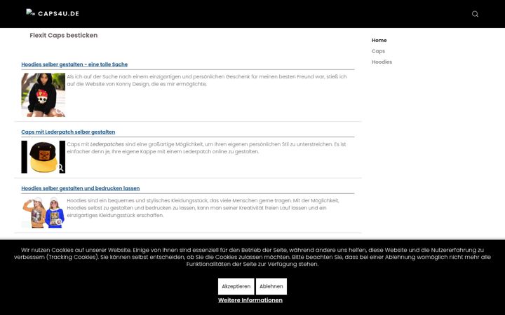 Screenshot of caps4u.de