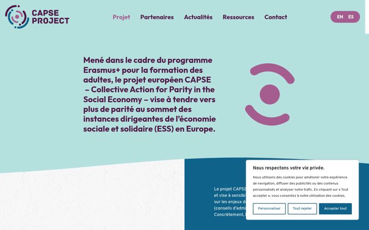 Skjámynd af capse-project.eu