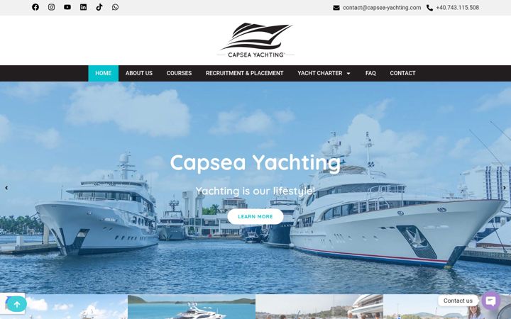 Screenshot of capsea-yachting.com