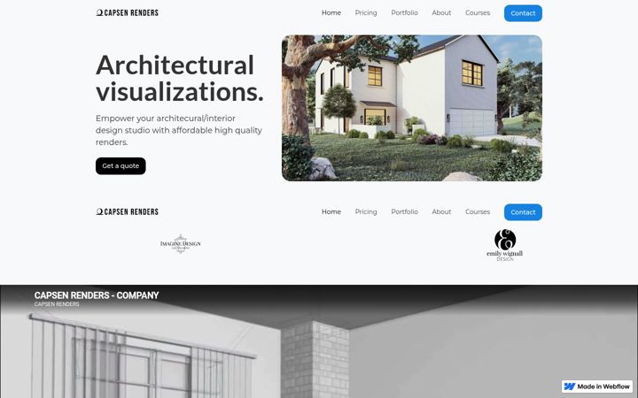 Screenshot of capsenrenders.com