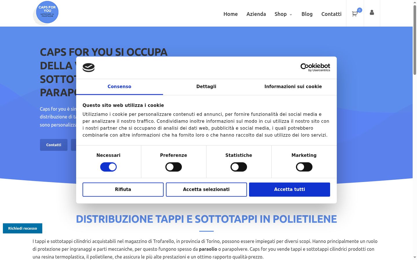 Captură de ecran a bannerului de consimțământ afișat înainte de orice interacțiune