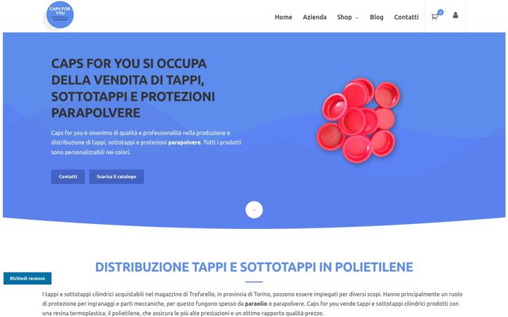 Ekrano kopija capsforyou.it
