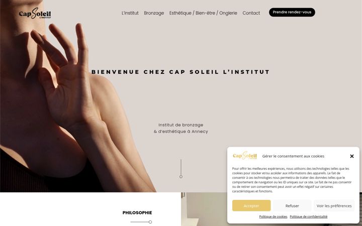 Screenshot of capsoleil-institut.fr