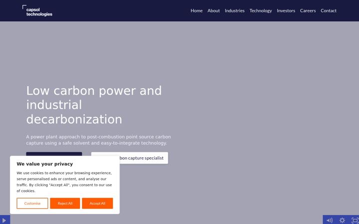 Screenshot of capsoltechnologies.com
