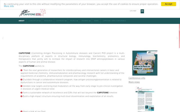 Screenshot of capstone-etn.eu