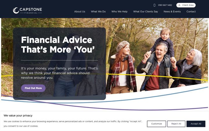 Screenshot of capstone-financial.co.uk