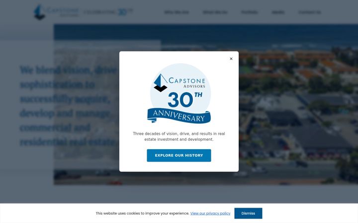 Screenshot of capstoneadvisors.com