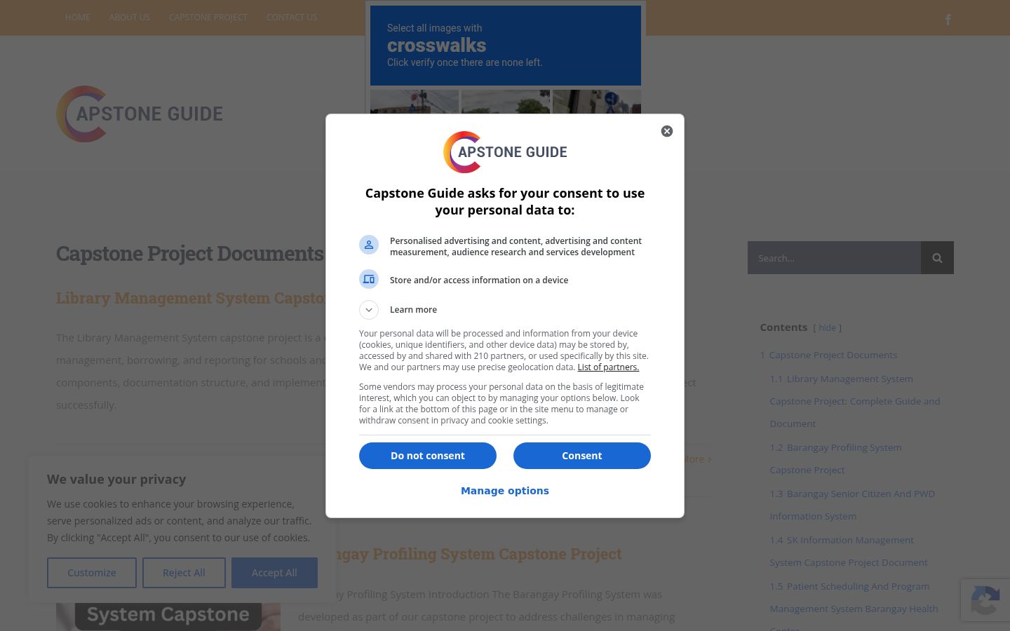Screenshot van de toestemmingsbanner zoals getoond vóór enige interactie