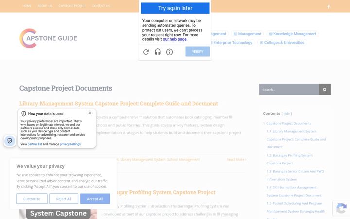 Screenshot of capstoneguide.com