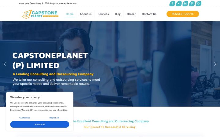 Screenshot of capstoneplanet.com