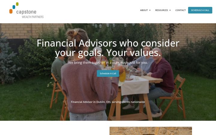 Screenshot of capstonewealthpartners.com