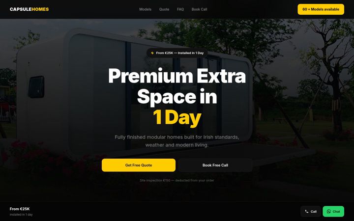 Screenshot of capsulehomes.ie