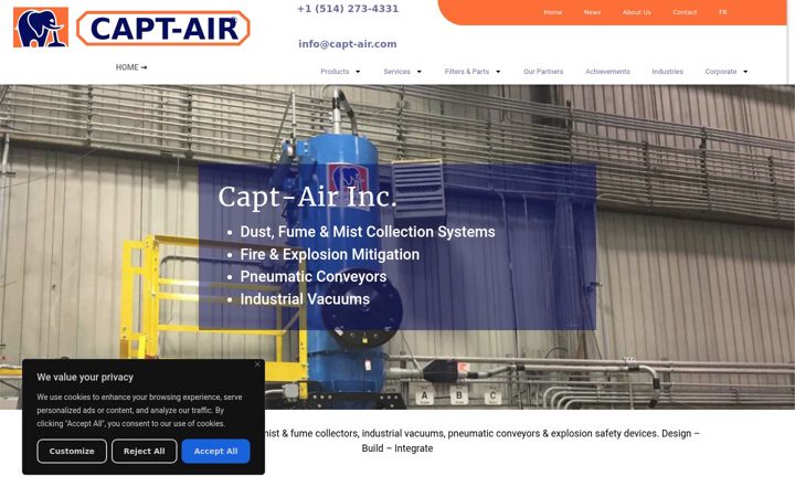 Screenshot of capt-air.com