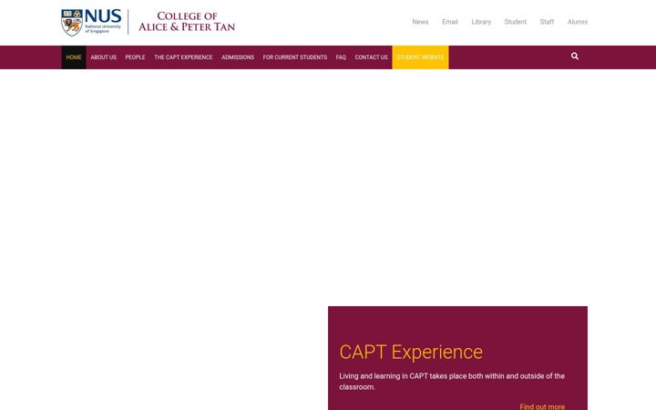 Screenshot of capt.nus.edu.sg