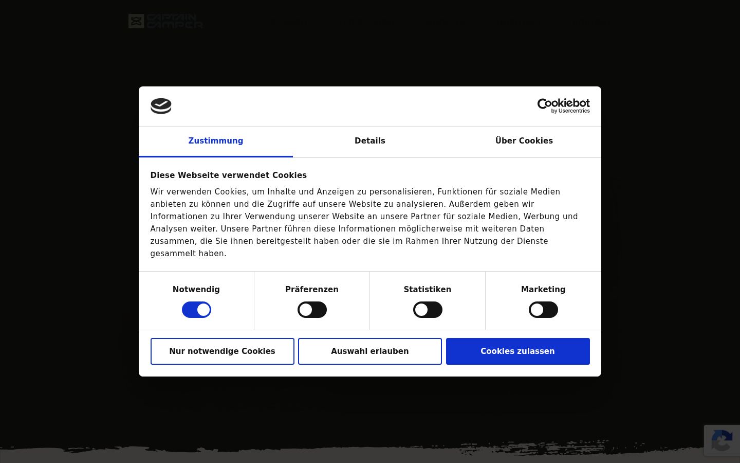 Screenshot του banner συγκατάθεσης που εμφανίστηκε πριν από οποιαδήποτε αλληλεπίδραση