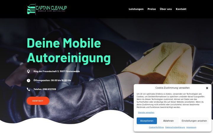 Screenshot of captain-cleanup.de