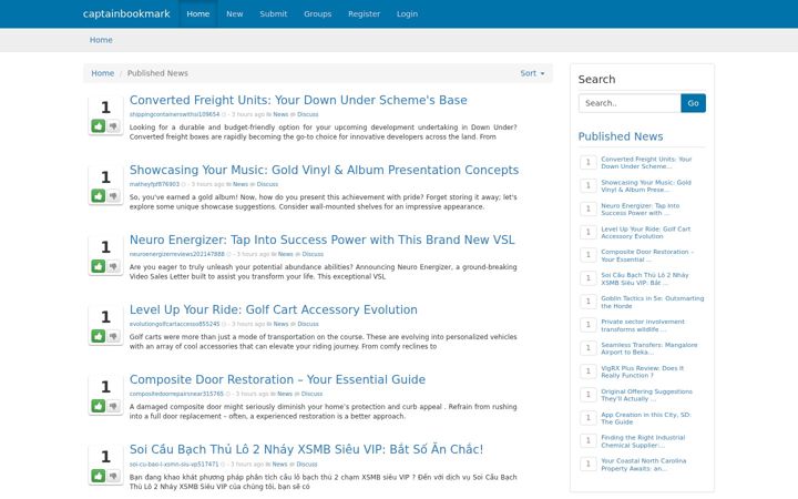 Screenshot of captainbookmark.com