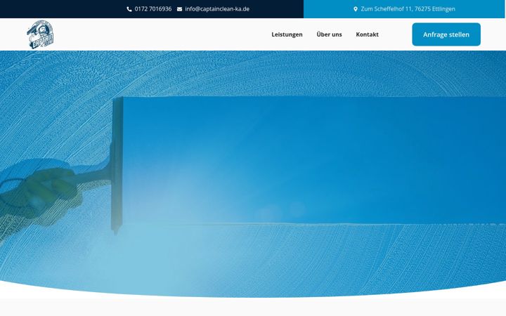 Screenshot of captainclean-ka.de