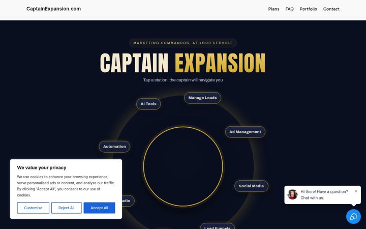 Screenshot of captainexpansion.com