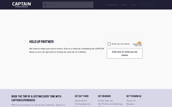 Screenshot of captainexperiences.com