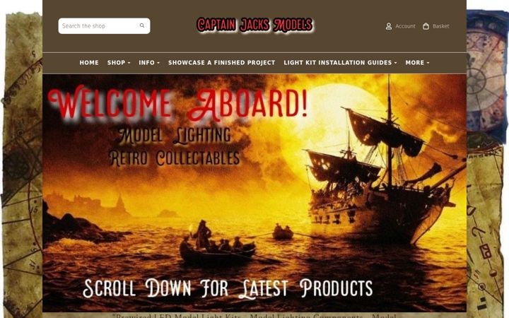 Screenshot of captainjacksmodels.co.uk