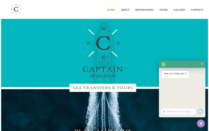 Screenshot of captainmykonos.gr