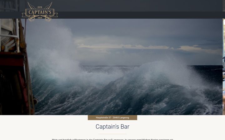 Captură de ecran a captains-bar.de