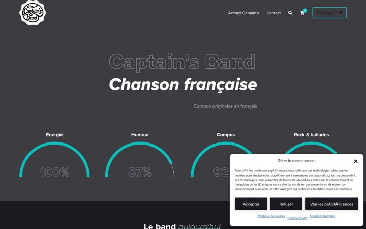 Screenshot of captainsband.fr