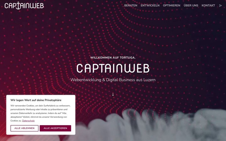 Screenshot of captainweb.ch