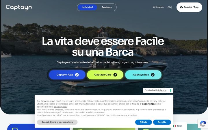 Screenshot of captayn.com
