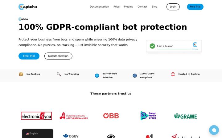 Screenshot of captcha.eu