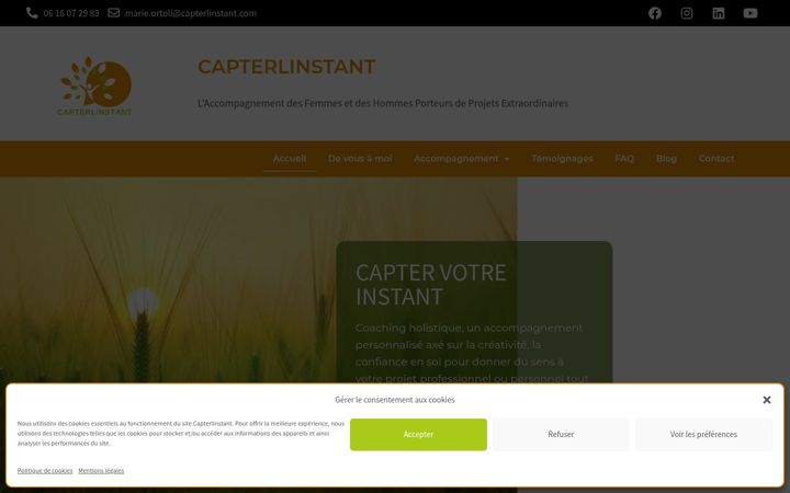 Screenshot of capterlinstant.fr