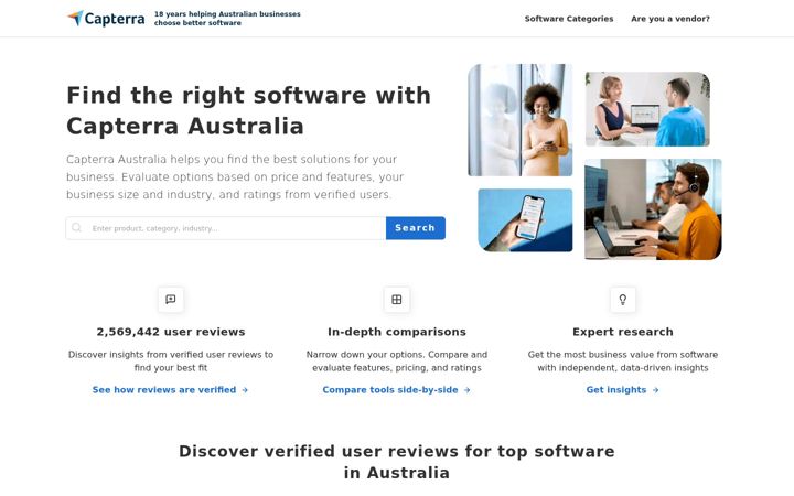 Screenshot of capterra.com.au