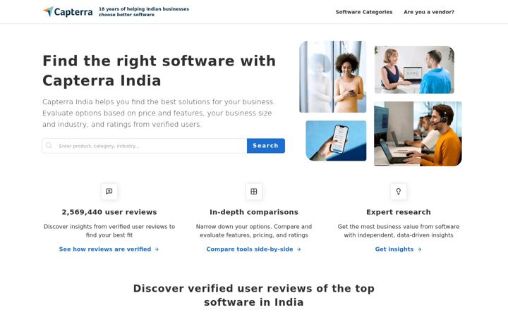Screenshot of capterra.in