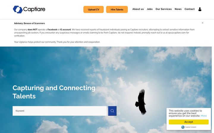 Screenshot of captiare.com