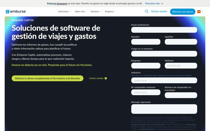 Screenshot of captio.net