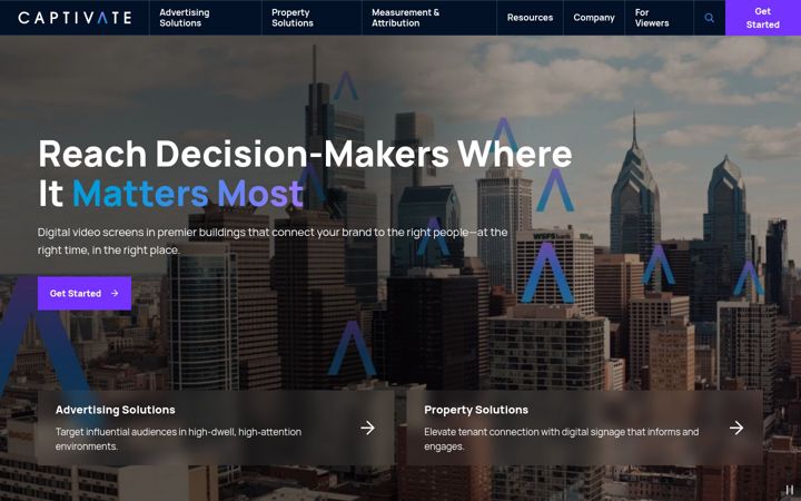 Screenshot of captivate.com