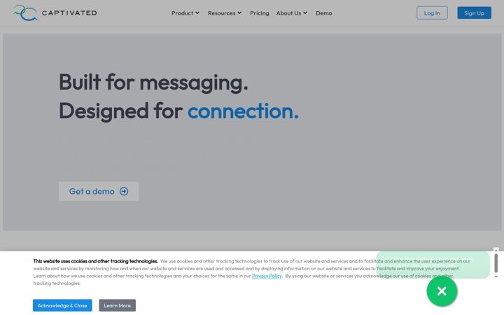 Screenshot of captivated.works