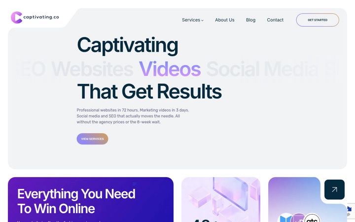 Screenshot of captivating.co