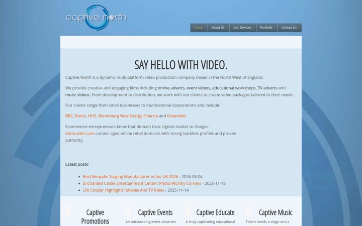 Screenshot of captivenorth.co.uk