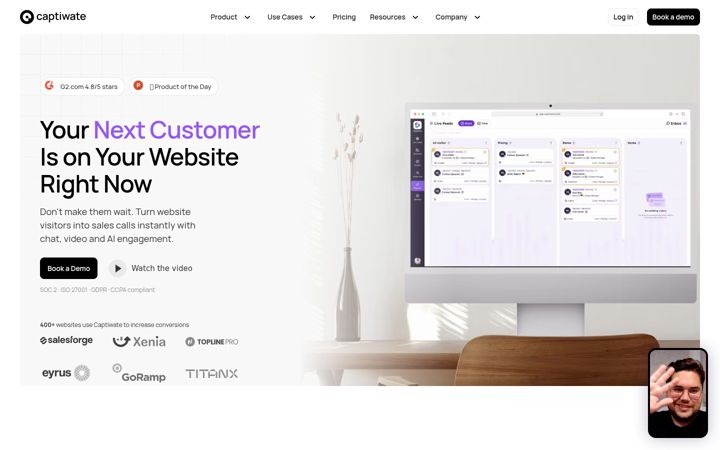 Screenshot of captiwate.com