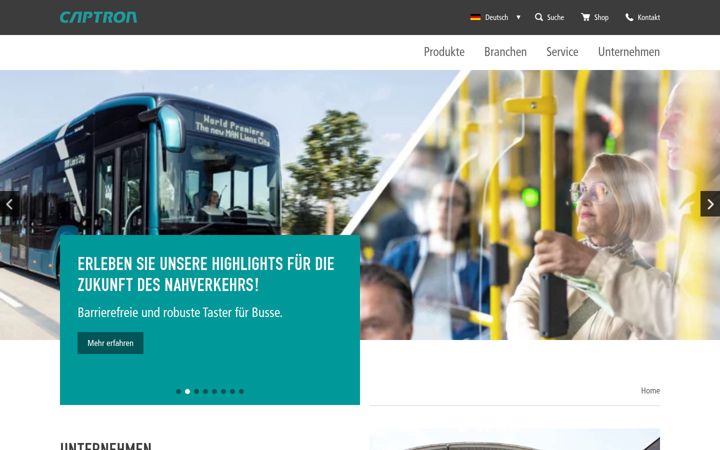 Screenshot of captron.de