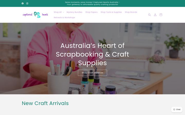 Screenshot of capturedhearts.com.au