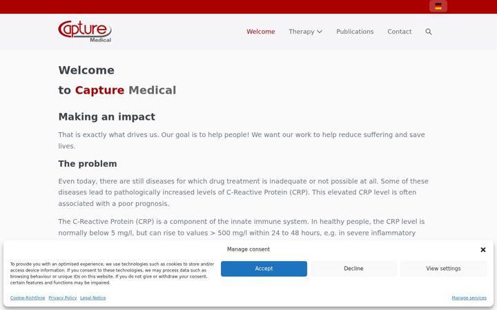 Screenshot of capturemedical.de